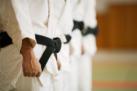 drilling (activity) - Members of a Judo Dojo Lined Up Foto de stock - Sin royalties Premium, Código: 622-00947277