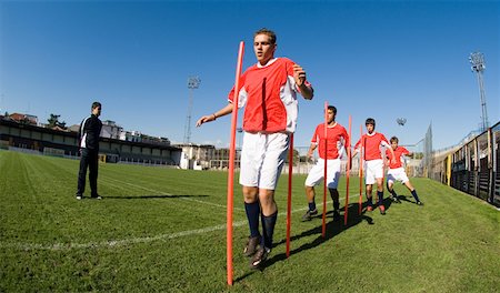 Soccer players doing training drills Stock Photo - Premium Royalty-Free, Code: 622-01283705