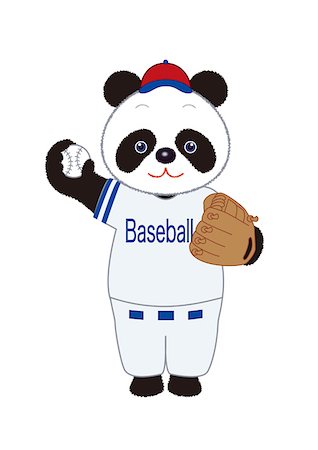 Panda Baseball Player Stock Photo - Premium Royalty-Free, Code: 622-01572374
