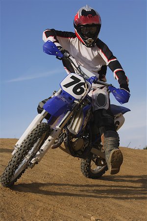 Motocross Rider Turning Stock Photo - Premium Royalty-Free, Code: 622-01956301