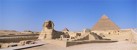 simsearch:400-04652920,k - Grand Sphinx de Gizeh et les pyramides d'Egypte Photographie de stock - Premium Libres de Droits, Code: 622-02758109