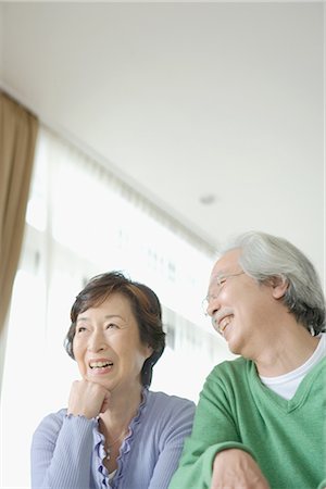 elder care - Senior Asian couple smiling  together Stock Photo - Premium Royalty-Free, Code: 622-02759087