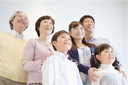 elder care - Asian family standing together Stock Photo - Premium Royalty-Free, Code: 622-02759115