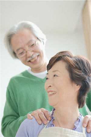 elder care - Senior Asian couple smiling together Stock Photo - Premium Royalty-Free, Code: 622-02759131