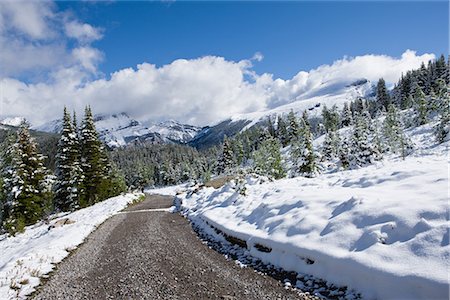 simsearch:622-02759675,k - Road Heading From Snow-Capped Mountains Stock Photo - Premium Royalty-Free, Code: 622-02759655