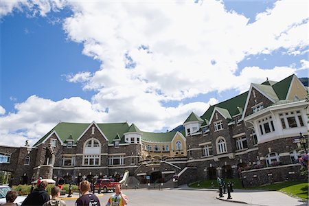 simsearch:622-02759675,k - Exterior of Banff Springs Hotel in Canada Stock Photo - Premium Royalty-Free, Code: 622-02759667