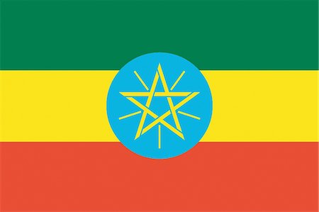 ethiopia - Ethiopia National Flag Stock Photo - Premium Royalty-Free, Code: 622-03446275