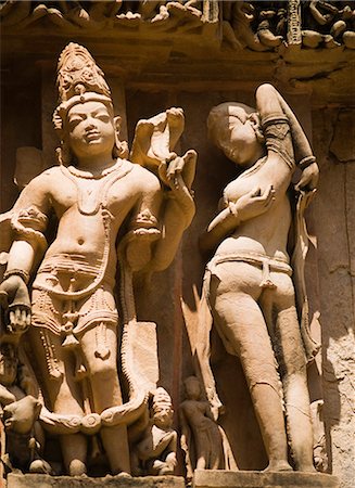 erotic female figures - Sculptures on a temple, Lakshmana Temple, Khajuraho, Chhatarpur District, Madhya Pradesh, India Stock Photo - Premium Royalty-Free, Code: 630-06721823