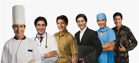 doctor badge - Multiple images of a man in different occupations uniforms Stock Photo - Premium Royalty-Free, Code: 630-06721975