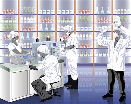female doctor - Doctors researching in a laboratory Foto de stock - Sin royalties Premium, Código: 630-06723759