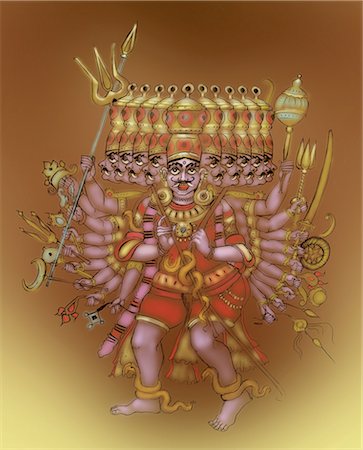 Ravana the Demon king Stock Photo - Premium Royalty-Free, Code: 630-06723770