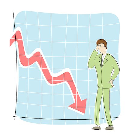 simsearch:630-03481458,k - Businessman standing in front of a downward line graph Foto de stock - Sin royalties Premium, Código: 630-06723828