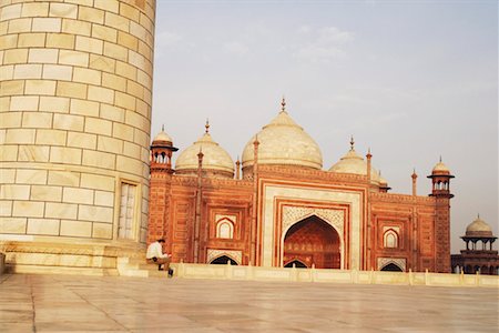 simsearch:630-03481463,k - Facade of a mausoleum, Taj Mahal, Agra, Uttar Pradesh, India Stock Photo - Premium Royalty-Free, Code: 630-01127480