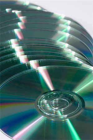 Close-up of compact disks Stock Photo - Premium Royalty-Free, Code: 630-01191769