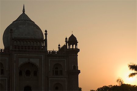 pillars arch corridor - Silhouette of a monument at dusk, Safdarjung Tomb, New Delhi, India Stock Photo - Premium Royalty-Free, Code: 630-01191828