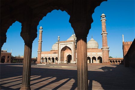 pillars arch corridor - Facade of a mosque, Jama Masjid, New Delhi, India Stock Photo - Premium Royalty-Free, Code: 630-01191868