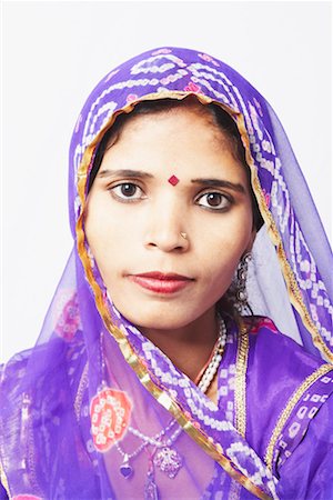 rajasthan clothes for women - Portrait of a young woman Stock Photo - Premium Royalty-Free, Code: 630-01490640