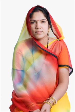 rajasthan clothes for women - Portrait of a young woman Stock Photo - Premium Royalty-Free, Code: 630-01490719