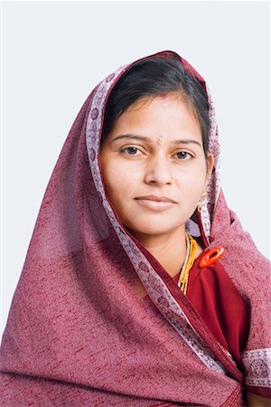 rajasthan clothes for women - Portrait of a young woman Stock Photo - Premium Royalty-Free, Code: 630-01490720
