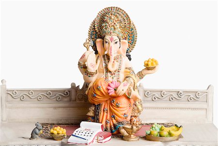 elephant god - Close-up of the statue of God Ganesha Stock Photo - Premium Royalty-Free, Code: 630-01708196