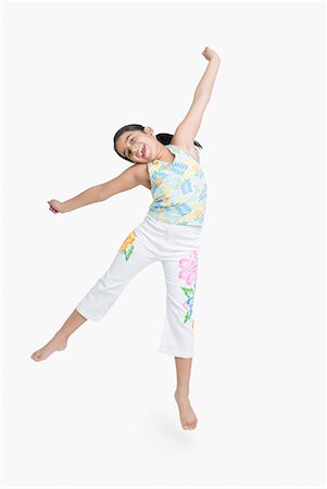 dancing white background - Portrait of a girl dancing Stock Photo - Premium Royalty-Free, Code: 630-01709110