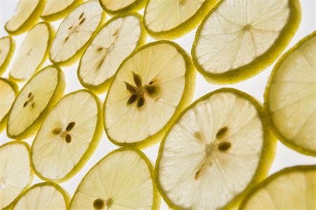 Close-up of lemon slices Foto de stock - Sin royalties Premium, Código: 630-01709301