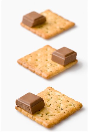 simsearch:630-01709492,k - Close-up of three pairs of chocolate bars and biscuits Stock Photo - Premium Royalty-Free, Code: 630-01709417