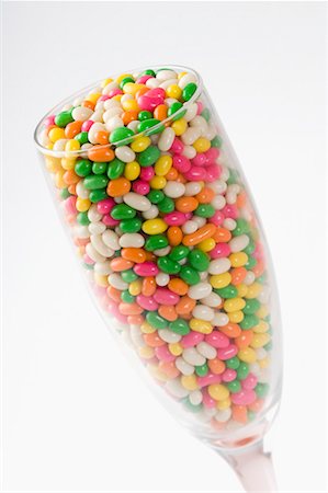 simsearch:630-01709492,k - Close-up of a champagne flute filled with jellybeans Stock Photo - Premium Royalty-Free, Code: 630-01709480