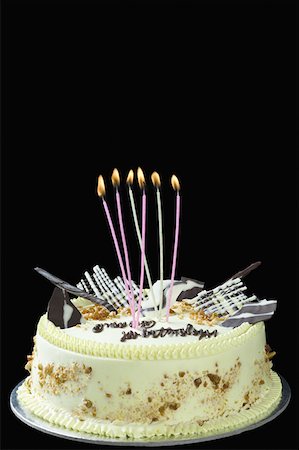 simsearch:630-02219911,k - Close-up of lit candles on a birthday cake Stock Photo - Premium Royalty-Free, Code: 630-02220300