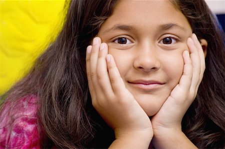 preteen  smile  one  alone - Portrait of a girl smiling Stock Photo - Premium Royalty-Free, Code: 630-02221164