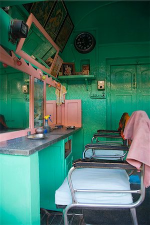 Interiors of a barber shop Stock Photo - Premium Royalty-Free, Code: 630-03479088