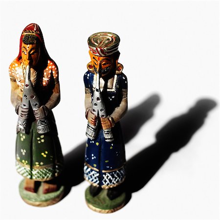 simsearch:6102-03748485,k - High angle view of figurines Stock Photo - Premium Royalty-Free, Code: 630-03479294
