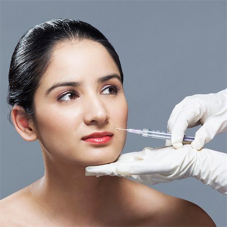 face front man - Woman having a botox injection Foto de stock - Sin royalties Premium, Código: 630-03480282