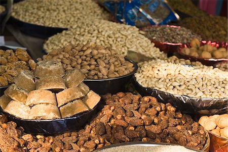 delhi - Close-up of dry fruits at a market stall, Delhi, India Stock Photo - Premium Royalty-Free, Code: 630-03480496