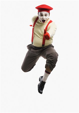 simsearch:6107-06117573,k - Portrait of a mime showing his expression Stock Photo - Premium Royalty-Free, Code: 630-03480663