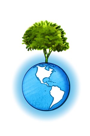 earth the planet - Solitary tree remaining on earth Stock Photo - Premium Royalty-Free, Code: 632-05554263