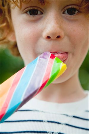 eating icecream - Boy eating lollipop Stock Photo - Premium Royalty-Free, Code: 632-05816070