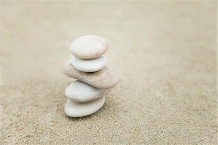 rocks and stones and sand - Stacked pebbles Stock Photo - Premium Royalty-Free, Code: 632-05817046
