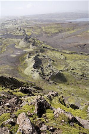 Lakagigar volcanic fissure (also known as Craters of Laki or The Laki), Iceland Stock Photo - Premium Royalty-Free, Code: 632-05845622