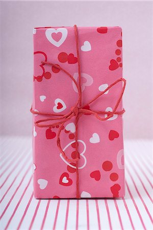 simsearch:632-05991504,k - Festively wrapped gift Stock Photo - Premium Royalty-Free, Code: 632-06404224