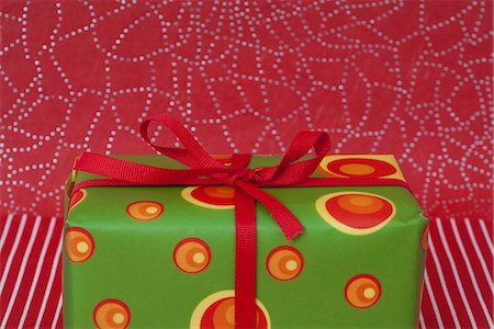 simsearch:632-05991504,k - Festively wrapped Christmas present Stock Photo - Premium Royalty-Free, Code: 632-06404354