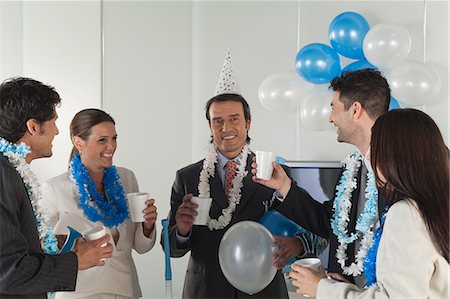 simsearch:632-05604036,k - Office celebration, business people making a toast Stock Photo - Premium Royalty-Free, Code: 632-06779184
