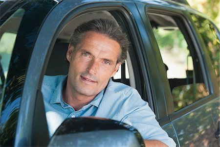 driver (vehicle, male) - Man in car, portrait Stock Photo - Premium Royalty-Free, Code: 632-06967665