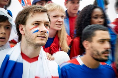 simsearch:628-05817772,k - French football fans watching football match Stock Photo - Premium Royalty-Free, Code: 632-09130148