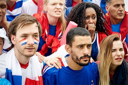simsearch:628-05817772,k - French football fans watching football match Stock Photo - Premium Royalty-Free, Code: 632-09130153