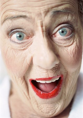 photos of 70 year old women faces - Elderly woman with surprised expression, portrait, close-up Stock Photo - Premium Royalty-Free, Code: 632-01144148