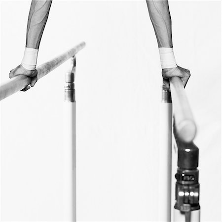 parallel bars - Male gymnast hand's on parallel bars, close-up Stock Photo - Premium Royalty-Free, Code: 632-01145036