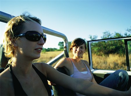 Two women in 4x4 vehicle Stock Photo - Premium Royalty-Free, Code: 632-01150320