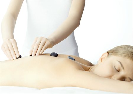 simsearch:696-03400314,k - Massage thérapie Lastone Photographie de stock - Premium Libres de Droits, Code: 632-01153440