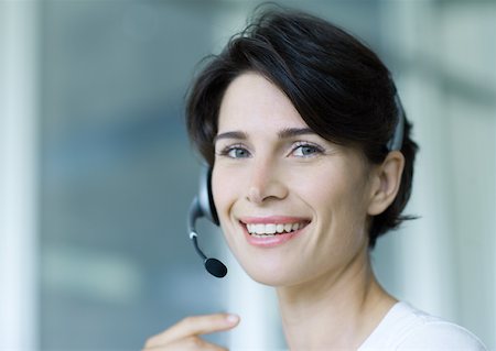 switchboard operator - Woman wearing headset Stock Photo - Premium Royalty-Free, Code: 632-01160524